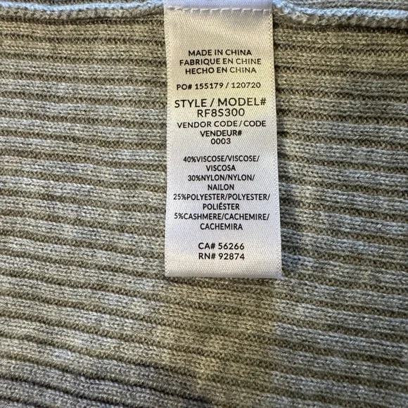 Light Gray Open Front Long 5% Cashmere Cardigan Sz S - Picture 6 of 15